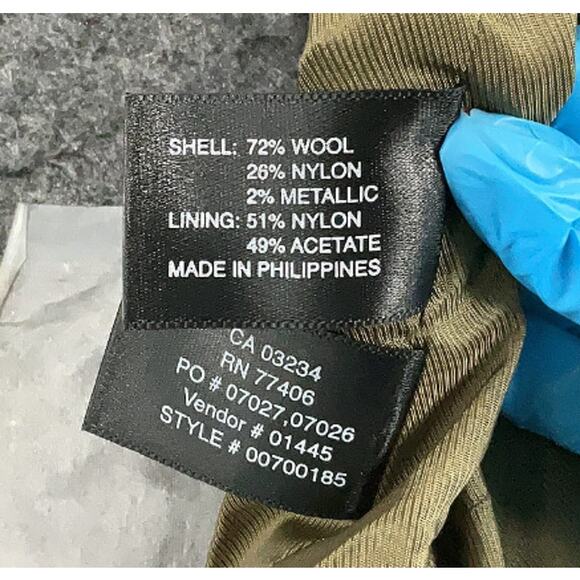 Club Monaco Gold Wool Blend Cropped Blazer 3/4 Sleeve NWT Sz 12 - Picture 5 of 6